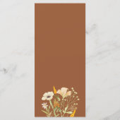 バーンドオレンジアーチミニマル秋の結婚式メニュー メニュー (裏面)