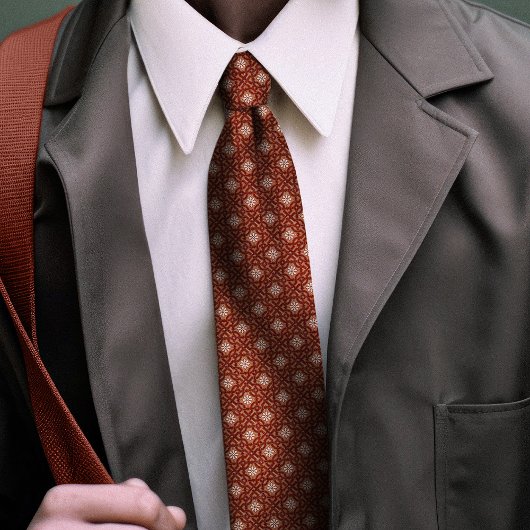 バーンドオレンジウィリアム・モリスフローラゴールデンスター ネクタイ