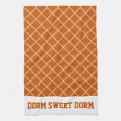 バーンドオレンジカレッジチームカッコいいおもしろいドームスクール キッチンタオル (縦)