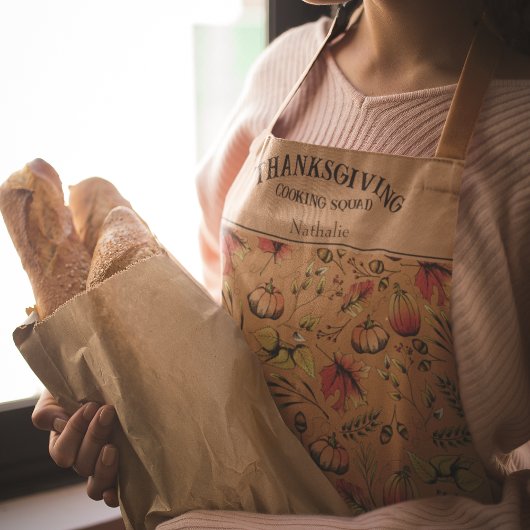 バーンドオレンジサンクスギビング料理スクワッド秋 エプロン