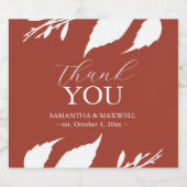 バーンドオレンジシャンパン結婚式用シール スパークリングワインラベル (シングルラベル)