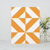 バーンドオレンジジオメトリックデコキューブスクラップブック紙 (スタンド正面)