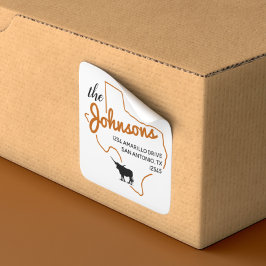 バーンドオレンジテキサス州ロングファーファミリー住所 シール