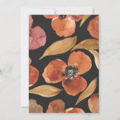 バーンドオレンジテラコッタフローラブラックサプライズ18th 招待状 (裏面)