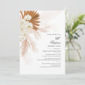 バーンドオレンジパンパスグラス60thバースデーパーティー 招待状 (スタンド正面)