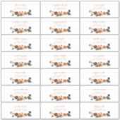 バーンドオレンジフローラリースゲストアドレス シール (正面)