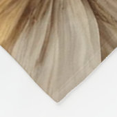 バーンドオレンジベージュグレーファームハウスフローララージ フリースブランケット (角)