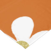 バーンドオレンジホワイトシンプルデイジー金ゴールド テーブルクロス (アングル)