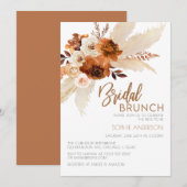 バーンドオレンジボホパンパスグラスブライダルブランチ 招待状 (正面/裏面)