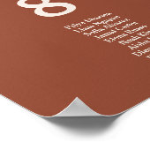 バーンドオレンジボー結婚ホのテーブル席表 ポスター (角)