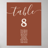 バーンドオレンジボー結婚ホのテーブル席表 ポスター (正面)