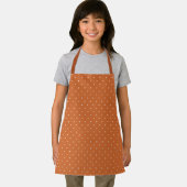 バーンドオレンジミニハート背景 エプロン (インサイチュ)