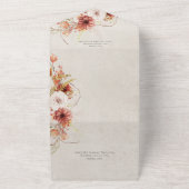 バーンドオレンジ&クリームボホフローラディナー オールインワン招待状 (外側)