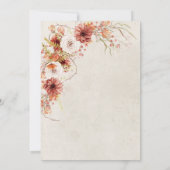 バーンドオレンジ&クリームボホフローラブライダルブランチ 招待状 (裏面)