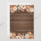 バーンドオレン素朴ジフローラカボチャブライダルシャワー 招待状 (裏面)