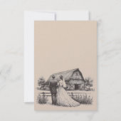 バーンドカップルの食べ物の選択 出欠カード (裏面)