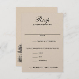 バーンドカップルの食べ物の選択 出欠カード