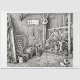 バーンドデコペヴィンテージ農場の牛 薄葉紙