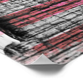 バーンドピーリング色彩の鮮やか愛国アメリカ国旗 ポスター (角)