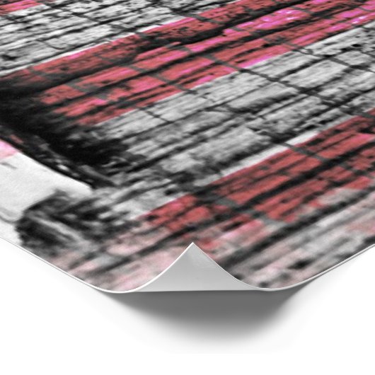 バーンドピーリング色彩の鮮やか愛国アメリカ国旗 ポスター (角)