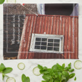 バーンドフラッグ愛国的リマインダーすべてのまわりに キッチンタオル (折り畳み)