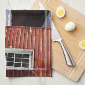 バーンドフラッグ愛国的リマインダーすべてのまわりに キッチンタオル (四つ折り)