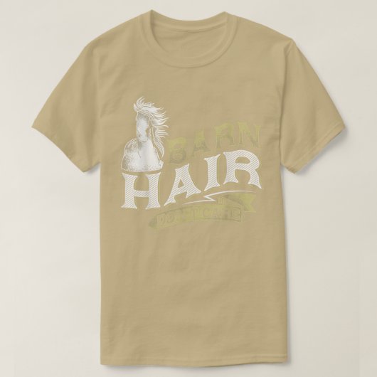 バーンドヘア気には乗馬 Tシャツ (デザイン正面)