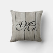 バーンドボード上のミスター・ピロー クッション (裏面)