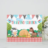 バーンドヤードグラージングステーションフードデザートテーブルサイン (スタンド正面)