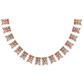 バーンドレッドで花をつける バンティングフラッグ