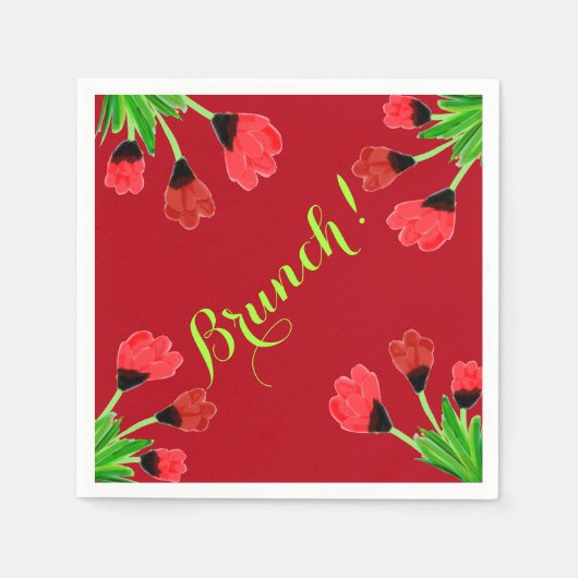 バーンドレッドフローラ設計者 スタンダードカクテルナプキン (正面)