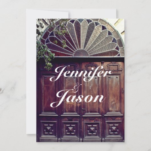 バーンド素朴アカントリーウエディング招待状 招待状 (正面)