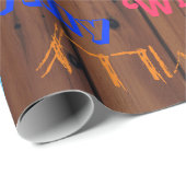 バーンネームコラージュ🎁アメージングワードクラウドおもしろいファブ ラッピングペーパー (ロールコーナー)