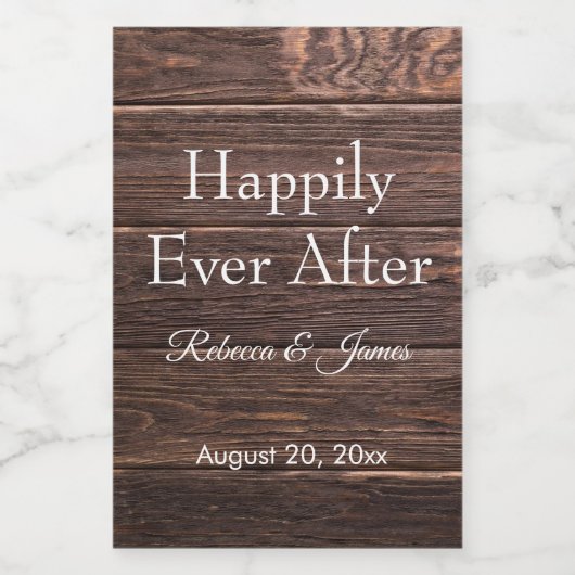 バーンハレ素朴リーエバーアフター結婚式の引き出物ミニ ワインラベル (シングルラベル)