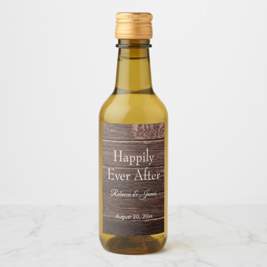 バーンハレ素朴リーエバーアフター結婚式の引き出物ミニ ワインラベル (正面)