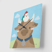 バーンバディ-コウ&ヒック スクエア壁時計 (傾斜)