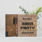 バーンパーティの招待状(すべての文字がカスタマイズ可能) 招待状 (スタンド正面)