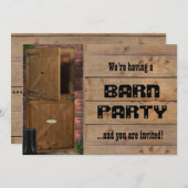 バーンパーティの招待状(すべての文字がカスタマイズ可能) 招待状 (正面/裏面)