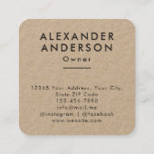 バーンファミリーファーム農家ラウンド装飾 スクエア名刺 (裏面)