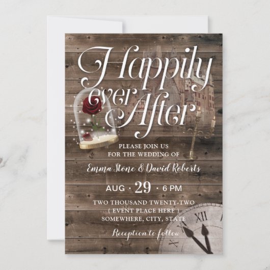 バーンフェアヤテ素朴ルの後の楽し結婚い 招待状 (正面)