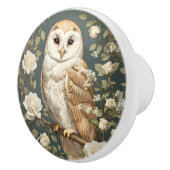 バーンフクロウとホワイトローゼウィリアムインスパイアモリス セラミックノブ (右)