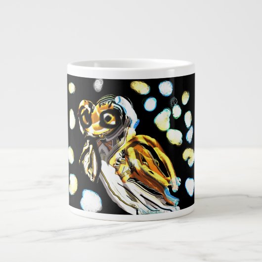 バーンフクロウの芸術 ジャンボコーヒーマグカップ (正面)