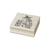 バーンフクロウフォークアート、ハロウィーンゴムスタンプ ラバースタンプ (スタンプ)