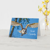 バーンフクロウフライトフォト悔やみや弔慰 カード (黄色い花)