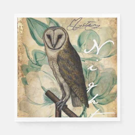 バーンフクロウヴィンテージ スタンダードランチョンナプキン (正面)