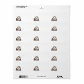 バーンフクロウ写真文房具差出人住所ラベル ラベル (フルシート)