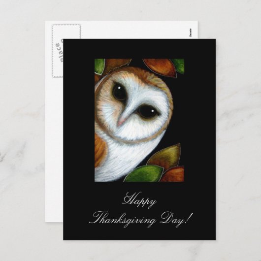 バーンフクロウ感謝祭はがき シーズンポストカード (正面/裏面)