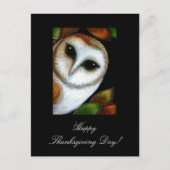 バーンフクロウ感謝祭はがき シーズンポストカード (正面)