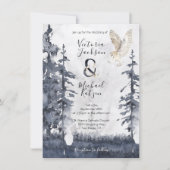 バーンフクロウ森林結婚式招待状 招待状 (正面)