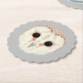 バーンフクロウ紙コースター ペーパーコースター (アングル)